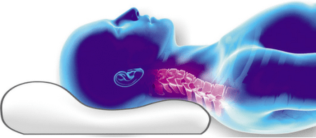 spinal placement on an orthopedic pillow