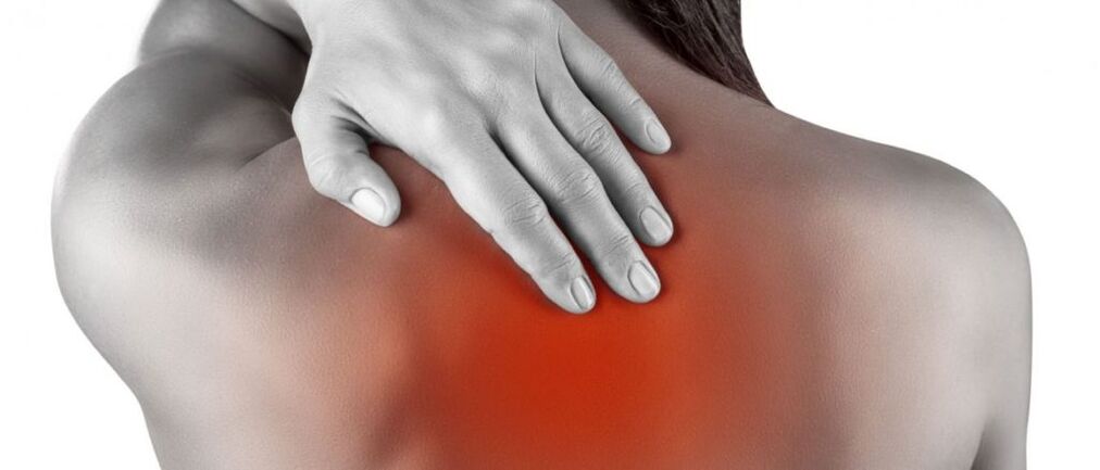 Back pain in the shoulder blade